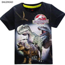 4-11Years Old Children Kids Shorts Tops Tees T Shirt Summer Teenager Boys Girls T-Shirt For Dinosaur Summer Shirts SAILEROAD-2009 black-4T-JadeMoghul Inc.