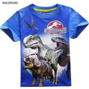 4-11Years Old Children Kids Shorts Tops Tees T Shirt Summer Teenager Boys Girls T-Shirt For Dinosaur Summer Shirts SAILEROAD-2009 blue-4T-JadeMoghul Inc.