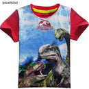 4-11Years Old Children Kids Shorts Tops Tees T Shirt Summer Teenager Boys Girls T-Shirt For Dinosaur Summer Shirts SAILEROAD-910 blue-4T-JadeMoghul Inc.