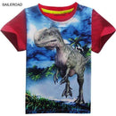 4-11Years Old Children Kids Shorts Tops Tees T Shirt Summer Teenager Boys Girls T-Shirt For Dinosaur Summer Shirts SAILEROAD-910 blue-4T-JadeMoghul Inc.