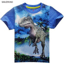 4-11Years Old Children Kids Shorts Tops Tees T Shirt Summer Teenager Boys Girls T-Shirt For Dinosaur Summer Shirts SAILEROAD-910 blue-4T-JadeMoghul Inc.