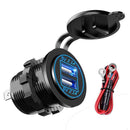 4.2A Dual USB Charger Socket Power Outlet Adapter 5V Waterproof Dual USB Ports Fast Charge for Smartphone Car Boat Marine D5 JadeMoghul Inc.