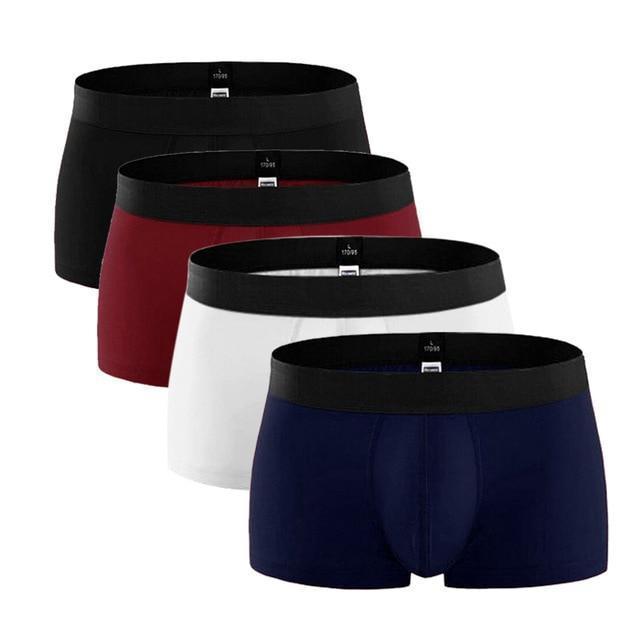 4 pcs/lot Underwear Men Cotton Boxers Shorts Men's Panties Short Breathable Shorts Boxers Home Underpants Men Underwear Boxer-A-XL-JadeMoghul Inc.