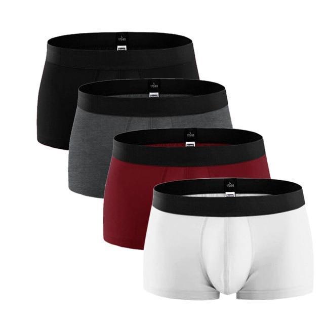 4 pcs/lot Underwear Men Cotton Boxers Shorts Men's Panties Short Breathable Shorts Boxers Home Underpants Men Underwear Boxer-C-XL-JadeMoghul Inc.