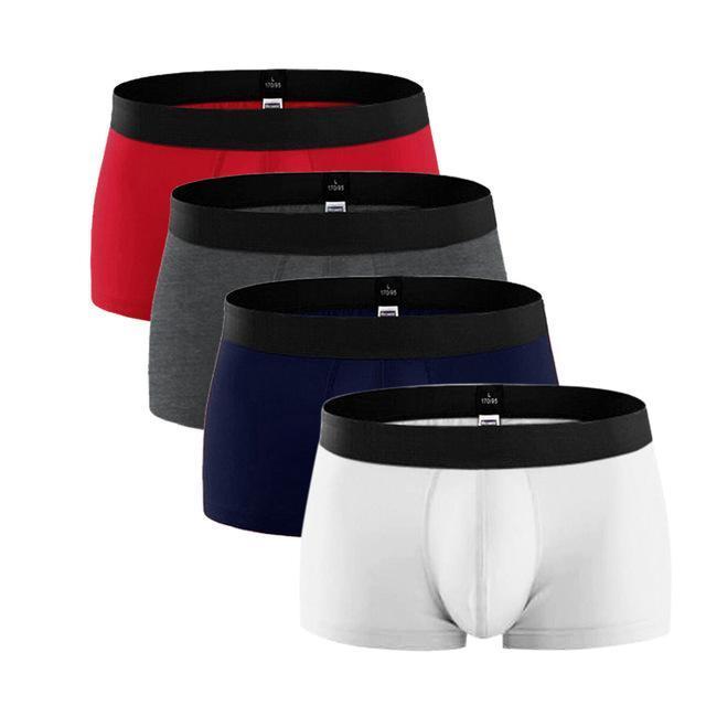 4 pcs/lot Underwear Men Cotton Boxers Shorts Men's Panties Short Breathable Shorts Boxers Home Underpants Men Underwear Boxer-F-XL-JadeMoghul Inc.