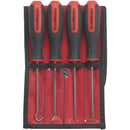 4-Piece 3 1/8" Mini Hook & Pick Set-Hand Tools & Accessories-JadeMoghul Inc.