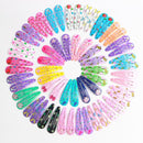 40Pcs/Lot Children 5cm Hair Clips Pins Cute Cartoon Bunny Printed Hairgrips Snap Metal Barrettes Bow Hair Accessories for Girls AExp
