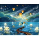 40x50cm diy frame fantasy cartoon oil painting by numbers kits Acrylic Paint By Numbers On Canvas Handpainted landscape Painting AExp