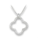 Chain Pendants 410806 Rhodium Brass Pendant with Top Grade Crystal