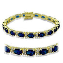 Gold Charm Bracelet 415504 Gold Brass Bracelet with Synthetic