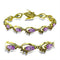 Gold Charm Bracelet 415702 Gold Brass Bracelet with AAA Grade CZ