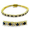 Gold Charm Bracelet 415903 Gold Brass Bracelet with Synthetic