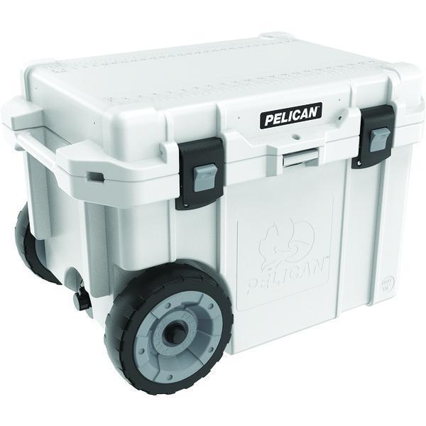 45-Quart Elite Cooler with Built-in Wheels (White)-Camping, Hunting & Accessories-JadeMoghul Inc.