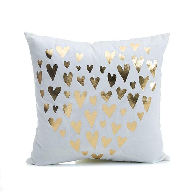 45*45cm Super Soft Pineapple Love Letters Bronzing Hot Silver Pillow Sets Of Cotton And Linen Car Sofa Cushions Pillow-1-45x45cm-China-JadeMoghul Inc.