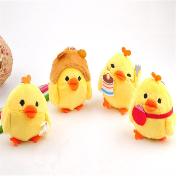 4Designs , Little Stuffed Chicken TOY DOLL , Plush Gift Key Chain AExp