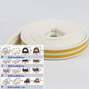 5 meters DIPE self-adhesive door and window sealing strip glass window anti-collision rubber strip foam sound insulation strip JadeMoghul Inc.