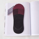 5 Pairs/lot Men Socks Summer Invisible Enlarge Code Male Boat Sock Cotton Stretchy Silica Gel Non-slip Shallow Mouth Socks Meias-B wine red-JadeMoghul Inc.