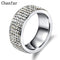 5 Rows Crystal Stainless Steel Ring Women for Elegant Full Finger Love Wedding Rings Jewelry-6-White and gold-JadeMoghul Inc.