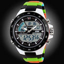 50M Waterproof Men Sports Watch-BlackWithColorBand-JadeMoghul Inc.