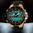 50M Waterproof Men Sports Watch-GoldWithBlackBand-JadeMoghul Inc.