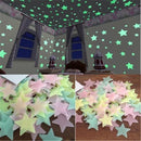 50pcs 3D Stars Glow In The Dark Wall Stickers Luminous Fluorescent Wall Stickers For Kids Baby Room Bedroom Ceiling Home Decor-Black-JadeMoghul Inc.