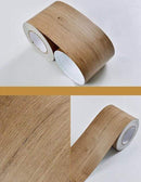 5M/10M PVC Waterproof Waist Line Wood Marble Self Adhesive Skirting Line Wallpaper Living Room Decor Vinyl Border Wall Stickers JadeMoghul Inc.