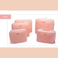 5pcs In One Set Large Travelling Storage Bag Luggage Clothes Tidy Organizer Pouch Suitcase cosmetiquera bolso cosmetic bag-pink-JadeMoghul Inc.