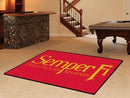 5x8 Rug U.S. Armed Forces Sports  Marines 5'x8' Plush Rug