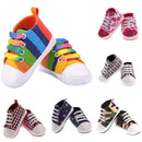 6 Colors New Infant Toddler Newborn Baby Shoes Unisex Kids Classic Sports Sneakers Baby Soft Bottom Anti-slip T-tied Shoes-SevenColor-0-6 Months-JadeMoghul Inc.