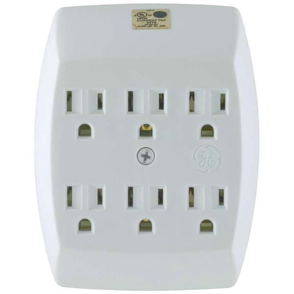 6-Outlet Grounded Wall Tap-Surge Protectors-JadeMoghul Inc.