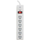 6-Outlet Surge Protector (White, 10ft Cord)-Surge Protectors-JadeMoghul Inc.