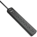 6-Outlet SurgeArrest(R) Surge Protector, 6ft Cord (Black)-Surge Protectors-JadeMoghul Inc.