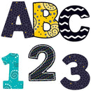 (6 PK) BLACK WHT & BOLD EZ LETTERS-Learning Materials-JadeMoghul Inc.