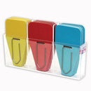 (6 PK) SOLID CLIP TABS RED BLUE YLW-Supplies-JadeMoghul Inc.