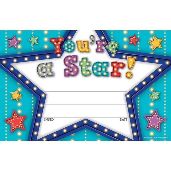 (6 Pk) Marquee Youre A Star Awards-Learning Materials-JadeMoghul Inc.