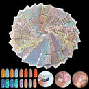 6/12/18/24Pcs Nail Art Hollow Laser Transfer Foil Sticker Stencil French Gel Polish Tips 3D Image DIY Guide Template Stamp Decal-24pcs random pattern-JadeMoghul Inc.
