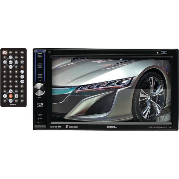 6.2" Double-DIN In-Dash Touchscreen Multimedia Receiver with Bluetooth(R)-Receivers & Accessories-JadeMoghul Inc.