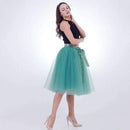 6Layers 65cm Summer Fashion Women Tutu Tulle Skirt Wedding Bridesmaid Skirts Knee Length Lolita Mesh Petticoat Saia Faldas 2017-light green-One Size-JadeMoghul Inc.