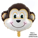 6pcs Safari Party Theme Animal Ballons Jungle Party Zoo Helium Foil Air Balloon Kids Birthday Party Decorations Baloon Kit Balon