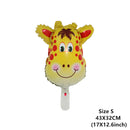 6pcs Safari Party Theme Animal Ballons Jungle Party Zoo Helium Foil Air Balloon Kids Birthday Party Decorations Baloon Kit Balon