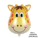 6pcs Safari Party Theme Animal Ballons Jungle Party Zoo Helium Foil Air Balloon Kids Birthday Party Decorations Baloon Kit Balon