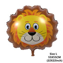 6pcs Safari Party Theme Animal Ballons Jungle Party Zoo Helium Foil Air Balloon Kids Birthday Party Decorations Baloon Kit Balon
