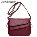 7 Colors Leather Luxury Handbags Women Bags Designer Women Messenger Bags Summer Bag Woman Bags For Women 2018 White Sac A Main-RED-China-JadeMoghul Inc.