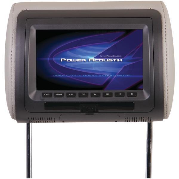 7" LCD Universal Headrest Monitor with DVD, IR & FM Transmitters & 3 Interchangeable Skins-Overhead & Headrest with DVD-JadeMoghul Inc.