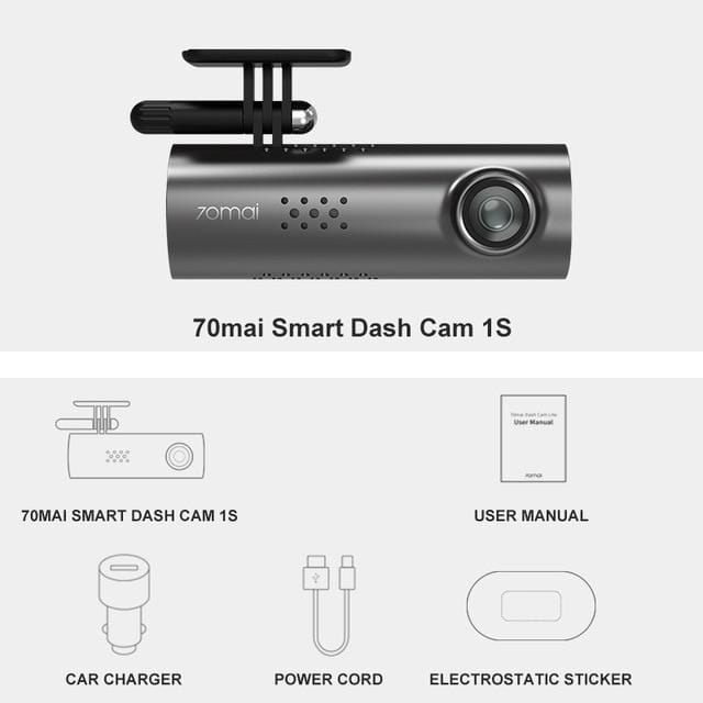 70mai Smart Dash Cam 1S English Voice Control 70 Mai Car Camera 1080P 130FOV Wifi 70mai Car DVR Car Recorder Auto Recorder Wifi AExp
