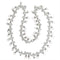 Charm Necklace 7X405 Rhodium Brass Necklace with Synthetic in White