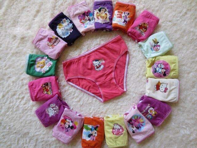 (8 Pcs/Lot) Lovely Mixed Color 2-11 Years Children Girls Panties Cartoon thermal underwear for children-Multi-2T-JadeMoghul Inc.