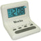.8'' White LCD Alarm Clock with Light on Demand-Clocks & Radios-JadeMoghul Inc.