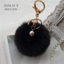 8cm Fluffy Keychain Fur Pom Pom Key Chain Faux Rabbit Hair Trinket For Bag Car Fur Ball Key Ring Golden Chaveiro llaveros-style1-JadeMoghul Inc.