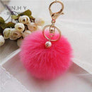 8cm Fluffy Keychain Fur Pom Pom Key Chain Faux Rabbit Hair Trinket For Bag Car Fur Ball Key Ring Golden Chaveiro llaveros-style3-JadeMoghul Inc.